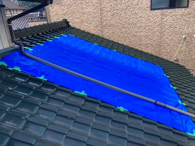 雨漏り防止の養生